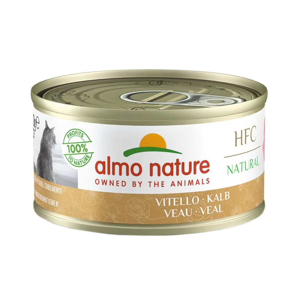 Almo Nature Cat - HFC 70 Natural - Kattenvoer - Blik - Kalfsvlees