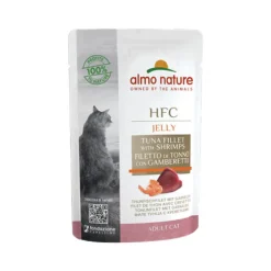 Almo Nature HFC Jelly Kattenvoer - Maaltijdzakje - Tonijnfilet en Garnalen
