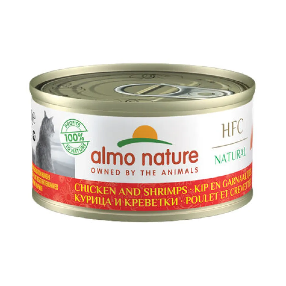 Almo Nature HFC 70 Natural Kattenvoer - Blik - Kip en Garnalen
