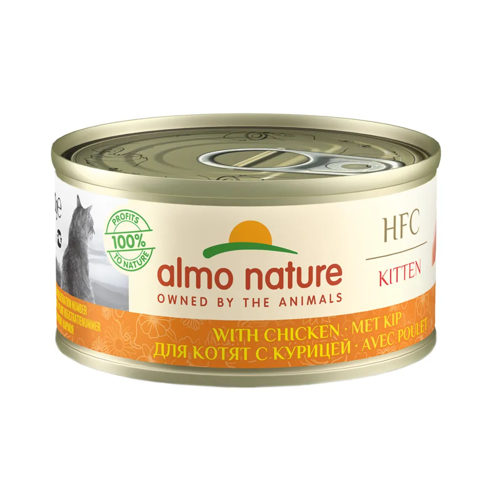 Almo Nature Kitten - HFC 70 - Kattenvoer - Blik - Kip