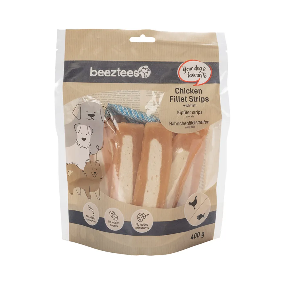 Beeztees Kip Strips met Vis