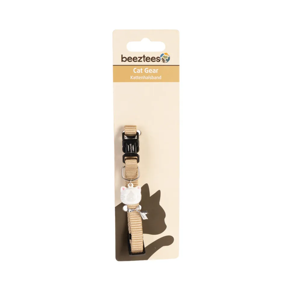 Beeztees Nylon kattenhalsband Uni - Beige