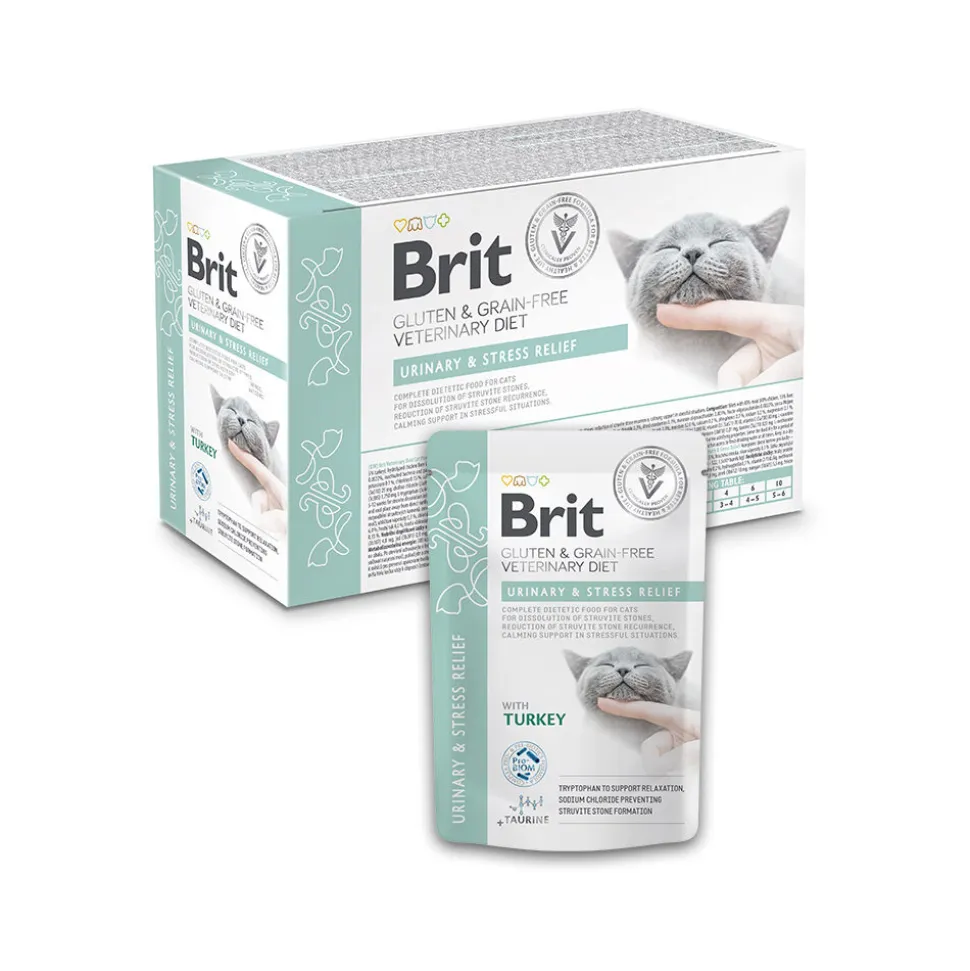 Brit Veterinary Diet Cat - Grain free - Urinary & Stress Relief - Pouch