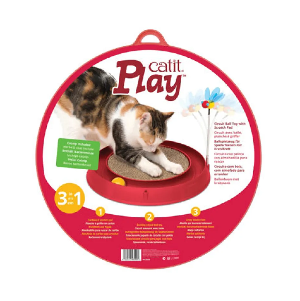 Catit Play Ball Toy with Scratch Pad