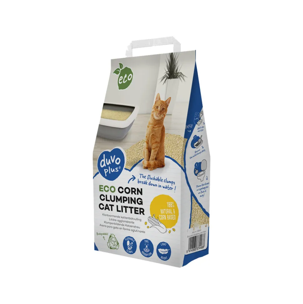 Duvo+ Eco Maïs Klontvormende Kattenbakvulling