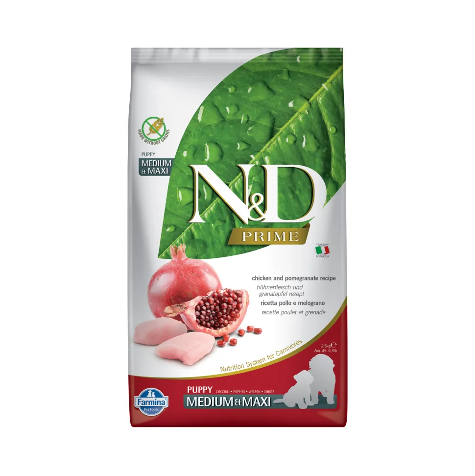 Farmina N&D Prime Puppy Medium & Maxi Hondenvoer - Chicken & Pomegranate
