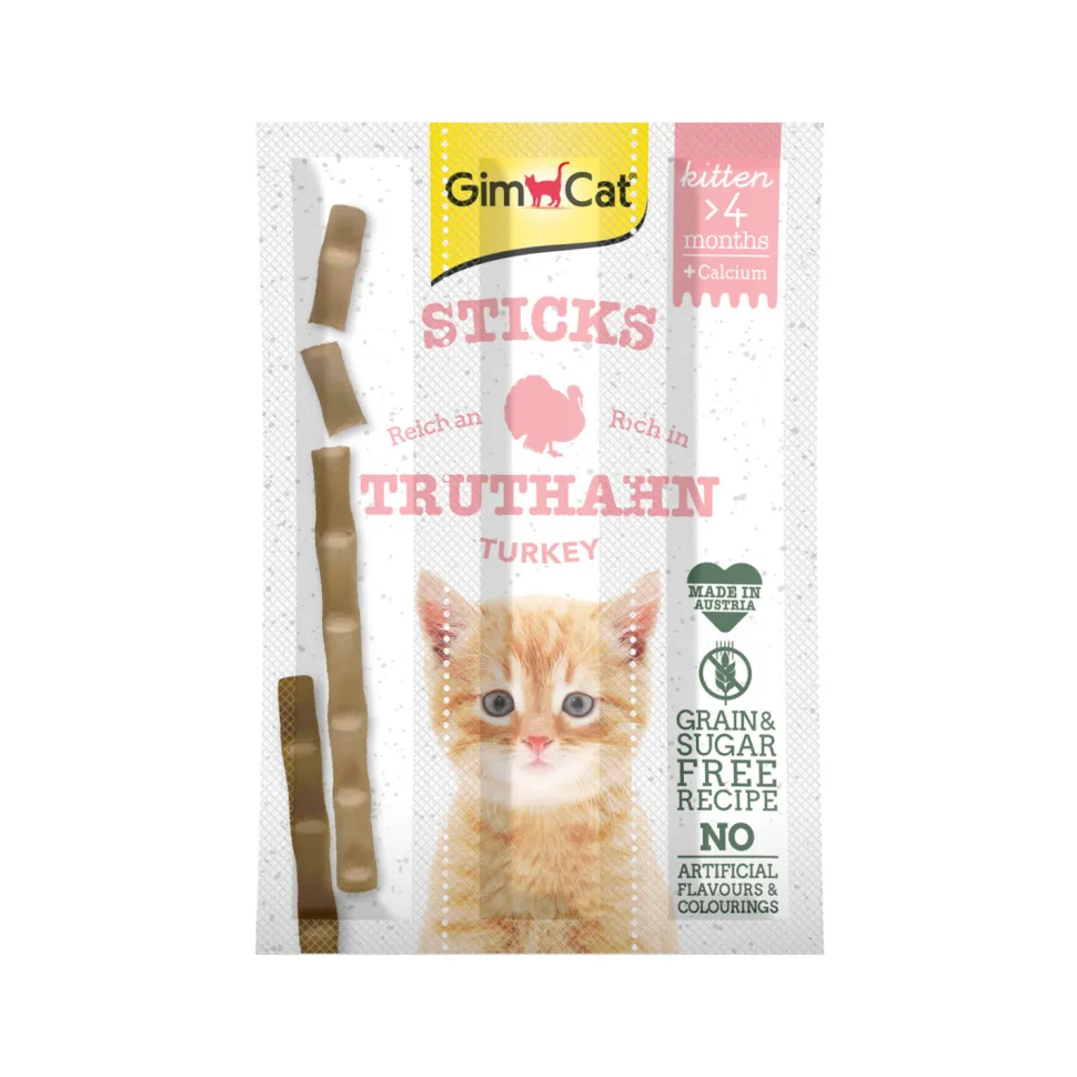 GimCat Kitten Sticks - Kalkoen