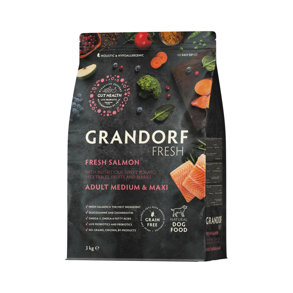 Grandorf Fresh Medium & Maxi Breeds Adult - Zalm - Hondenvoer
