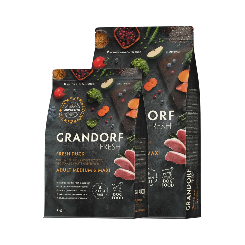 Grandorf Fresh Medium & Maxi Breeds Adult - Eend - Hondenvoer