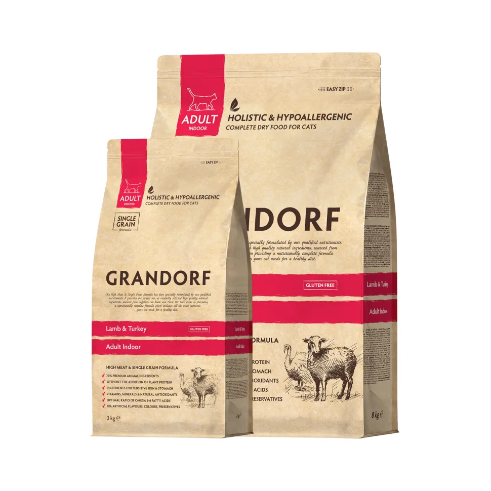 Grandorf Indoor Adult - Lam & Kalkoen - Kattenvoer