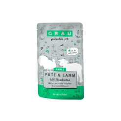 Grau Adult Graanvrij Kattenvoer - Kalkoen & Lam - Pouch