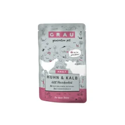 Grau Graanvrij Kattenvoer - Kip & Kalf - Pouch