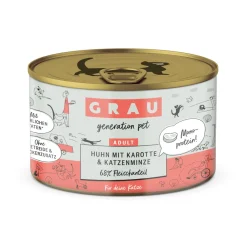 Grau Graanvrij Kattenvoer Kip, Wortel & Catnip