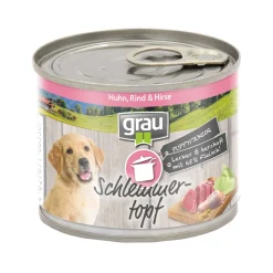 Grau Puppy/Junior Hondenvoer - Kip, rund en gierst - Blik