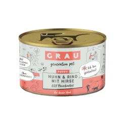 Grau Puppy/Junior Hondenvoer - Kip, rund en gierst - Blik