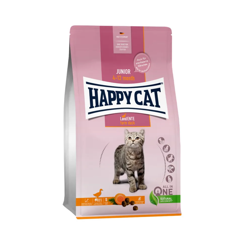 Happy Cat Junior Kattenvoer - Eend