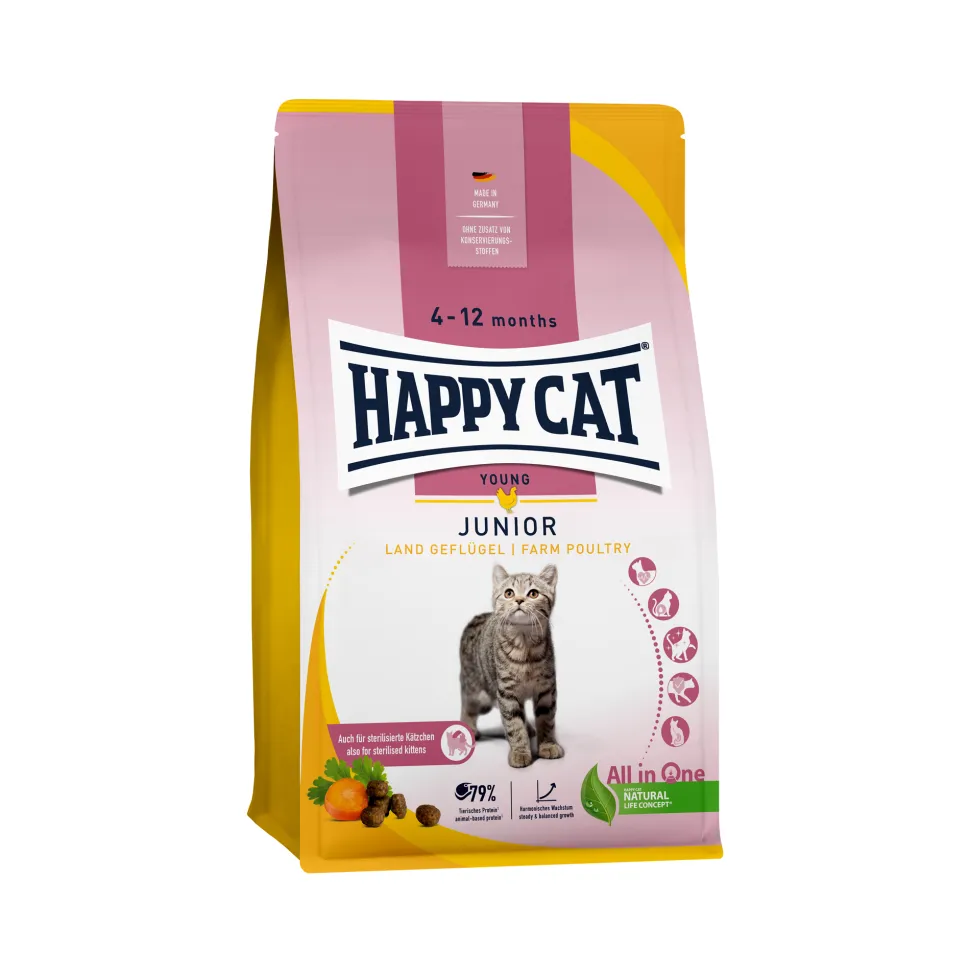 Happy Cat Junior Kattenvoer - Gevogelte