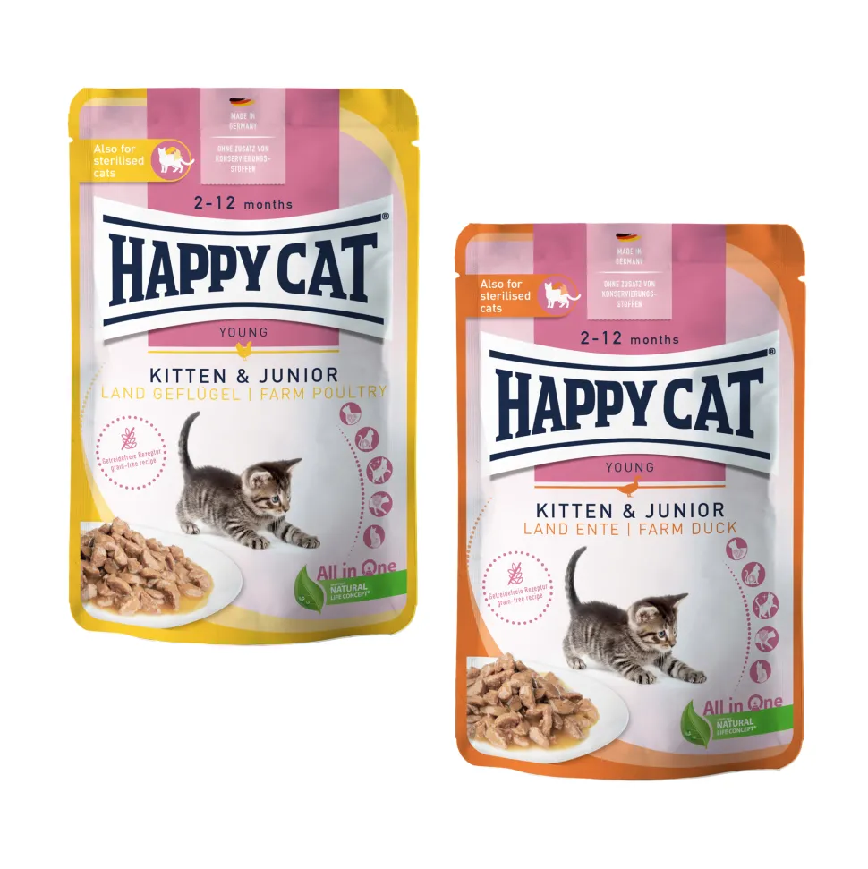 Happy Cat Kitten & Junior - Natvoer