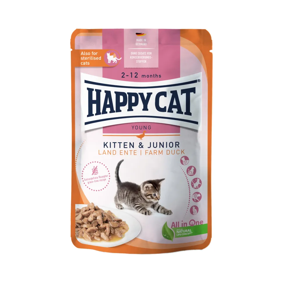Happy Cat Kitten & Junior - Natvoer