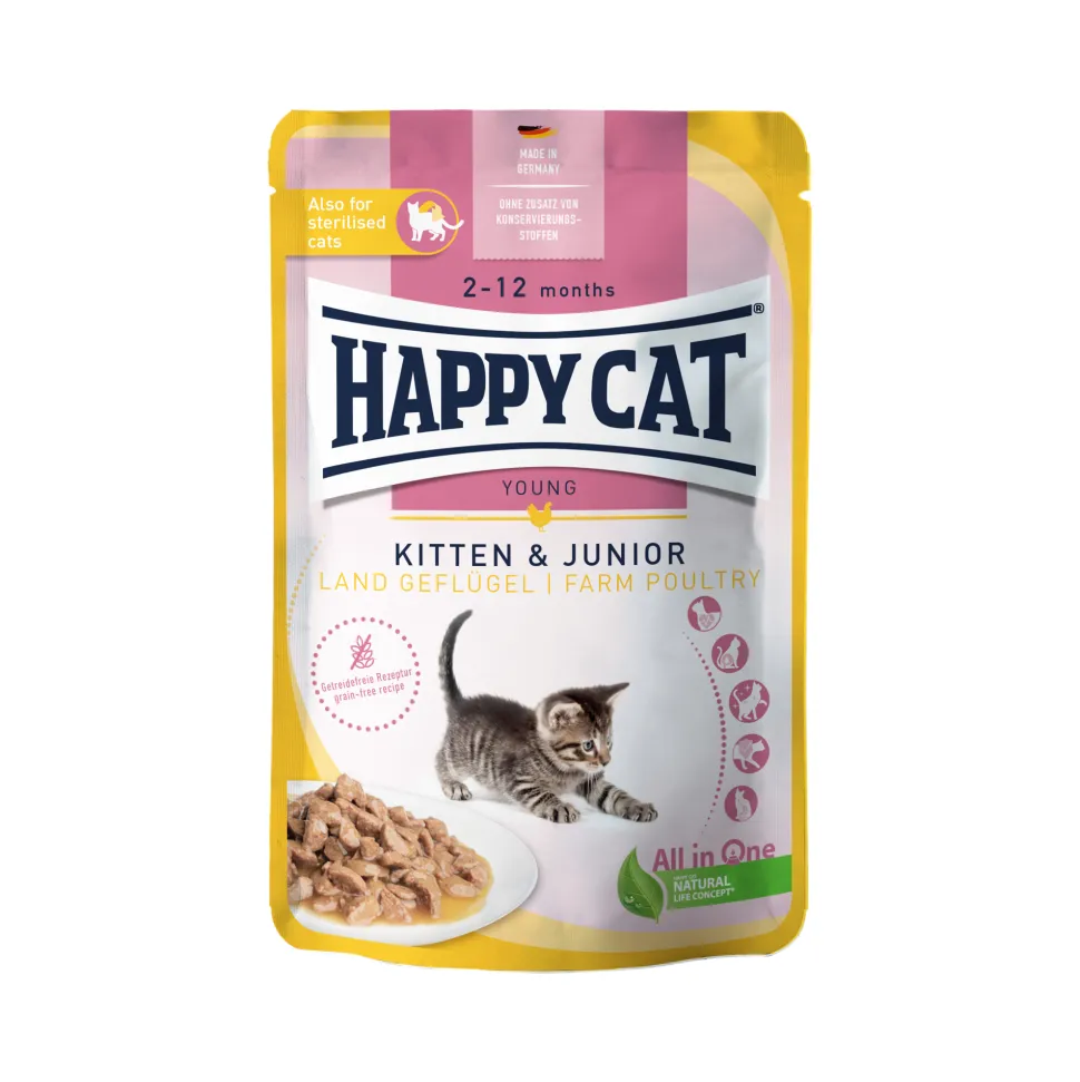 Happy Cat Kitten & Junior - Natvoer