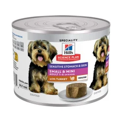Hill's Science Plan Adult Sensitive Stomach & Skin Small & Mini Mousse - Kalkoen