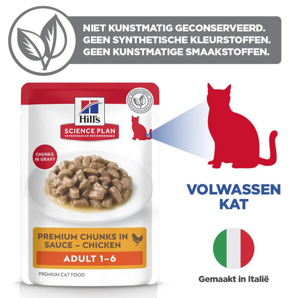 Hill's Science Plan - Feline Adult - Chicken/Poultry - Maaltijdzakje