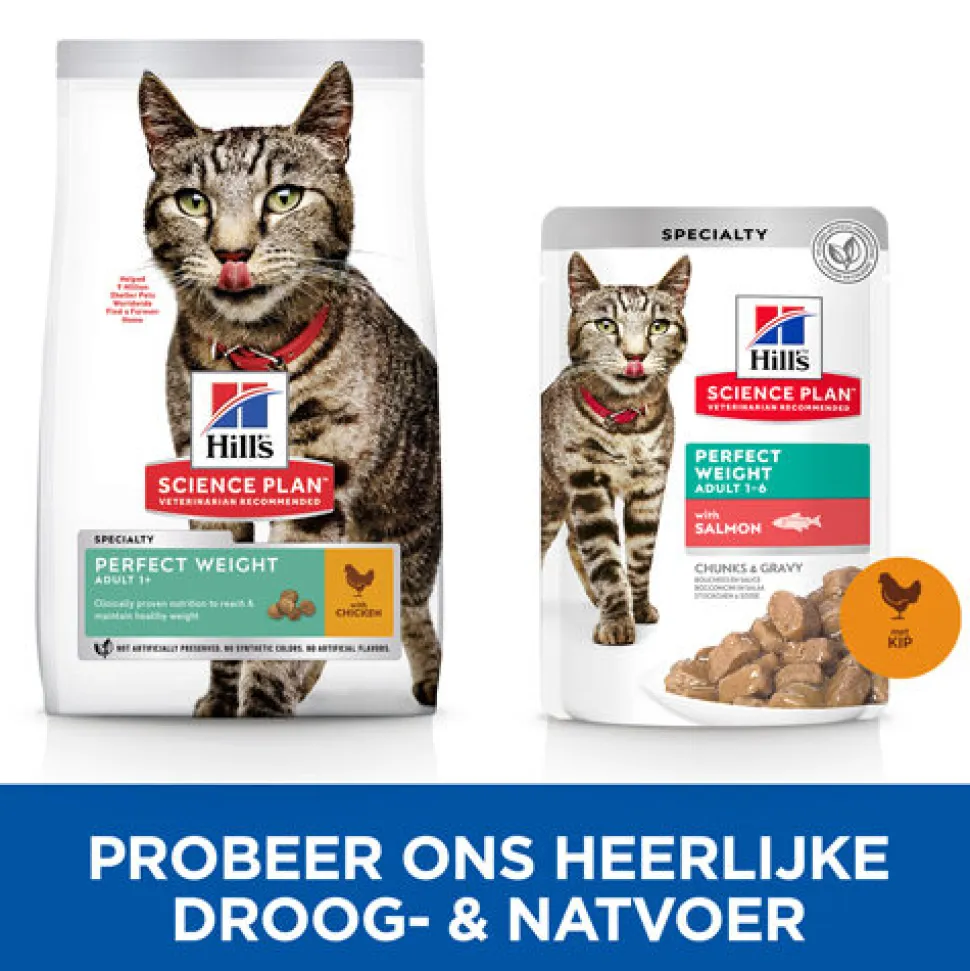 Hill's Science Plan - Feline Adult - Perfect Weight - Maaltijdzakje