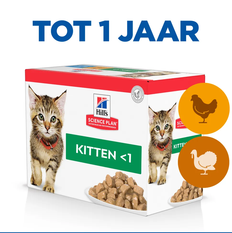 Hill's Science Plan - Kitten - Maaltijdzakje - Poultry Selection