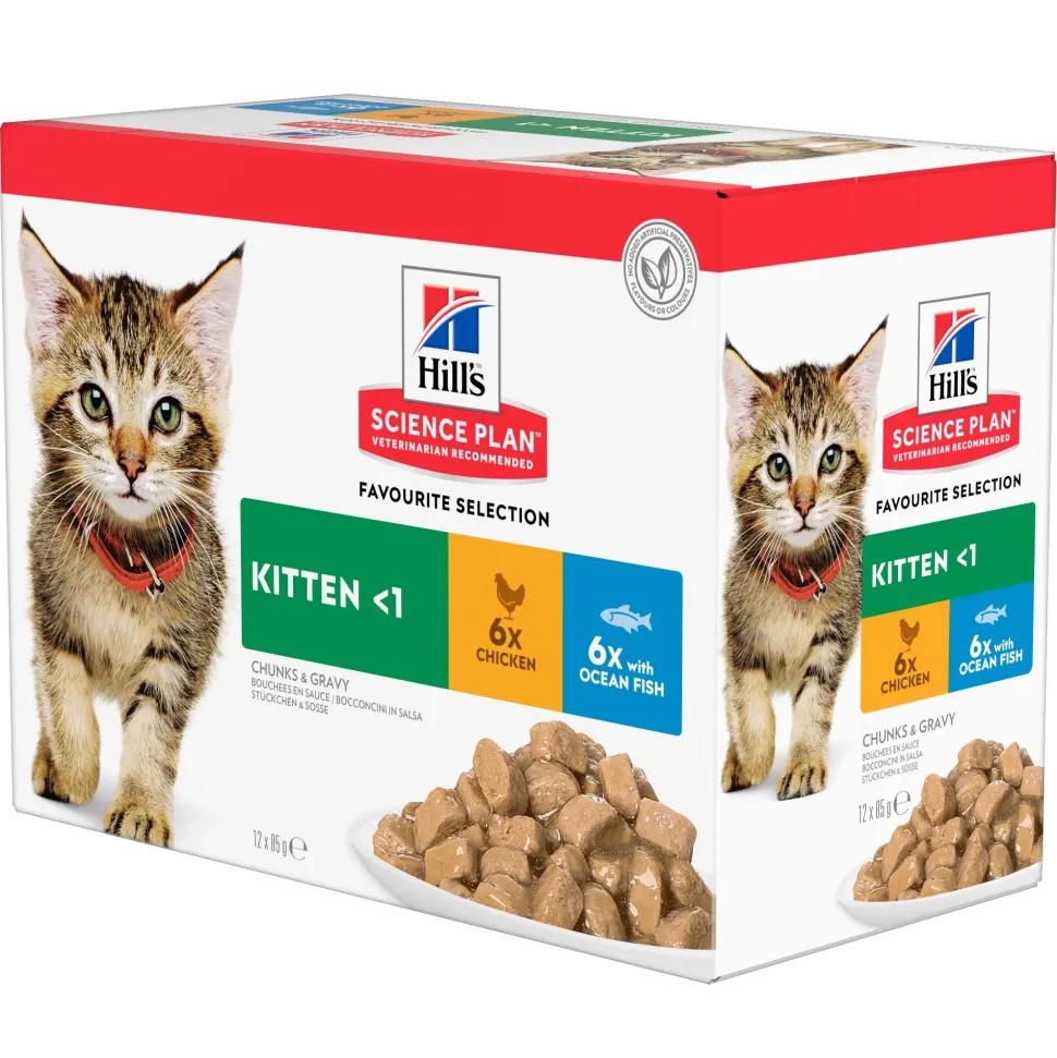 Hill's Science Plan - Kitten - Maaltijdzakje - Favourite Selection