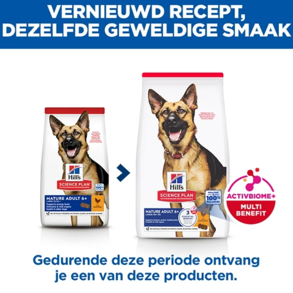 Hill's Science Plan - Large Breed - Mature Adult 6+ - Kip