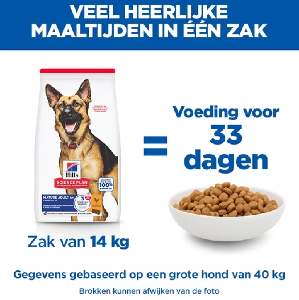 Hill's Science Plan - Large Breed - Mature Adult 6+ - Kip