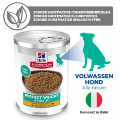 Hill's Science Plan Perfect Weight - Adult - Kip & Groenten - Blik