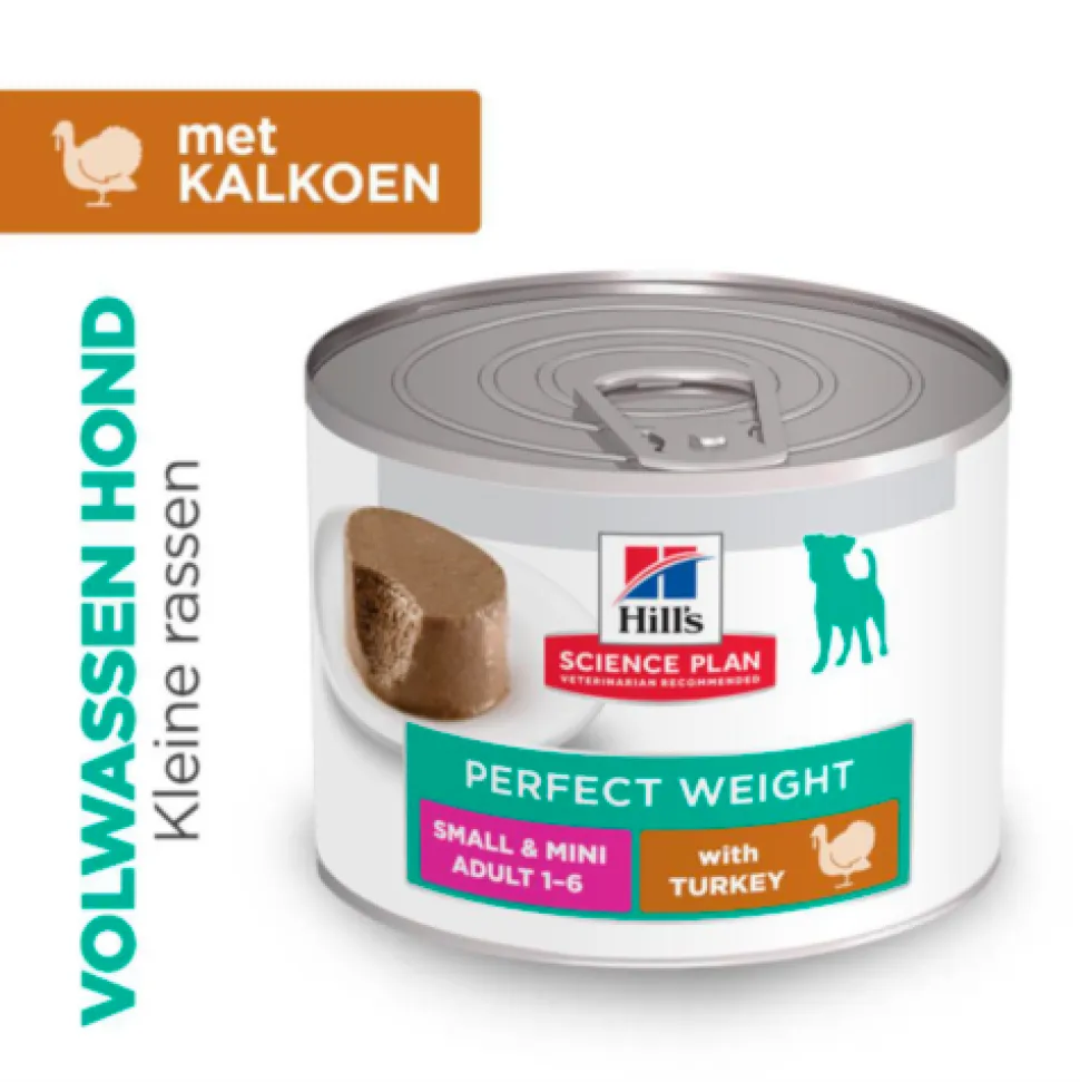 Hill's Science Plan Small & Mini - Perfect Weight Adult - Kalkoen - Blik