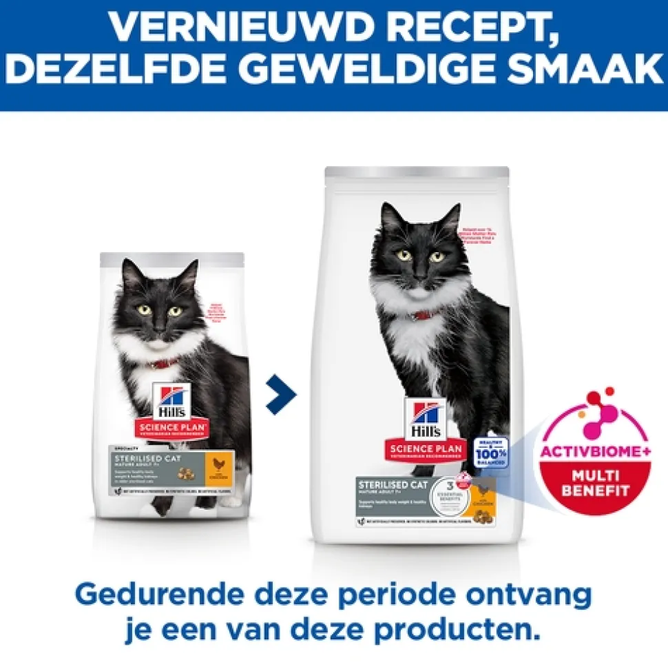 Hill's Science Plan Sterilised Cat - Mature Adult 7+ - Kip