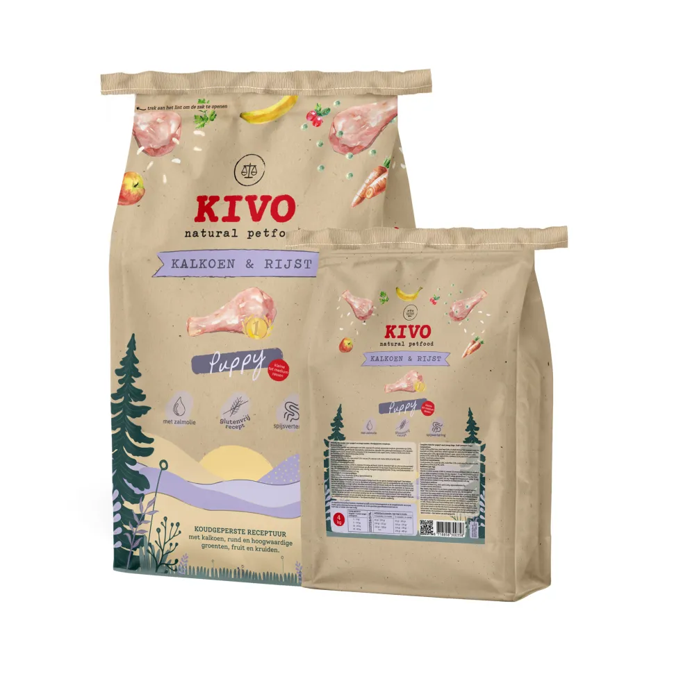 Kivo Kalkoen en Rijst Puppy Glutenvrij