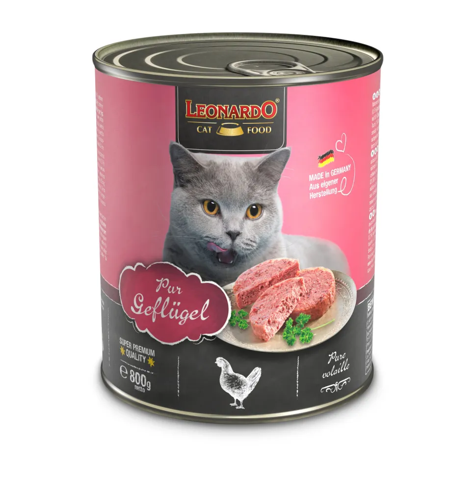 Leonardo Puur Pluimvee Natvoer voor katten