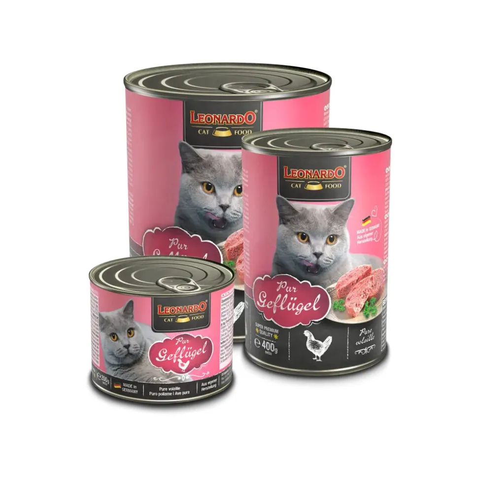 Leonardo Puur Pluimvee Natvoer voor katten