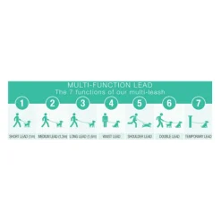 Max & Molly Multi-Function Hondenriem - Tropical