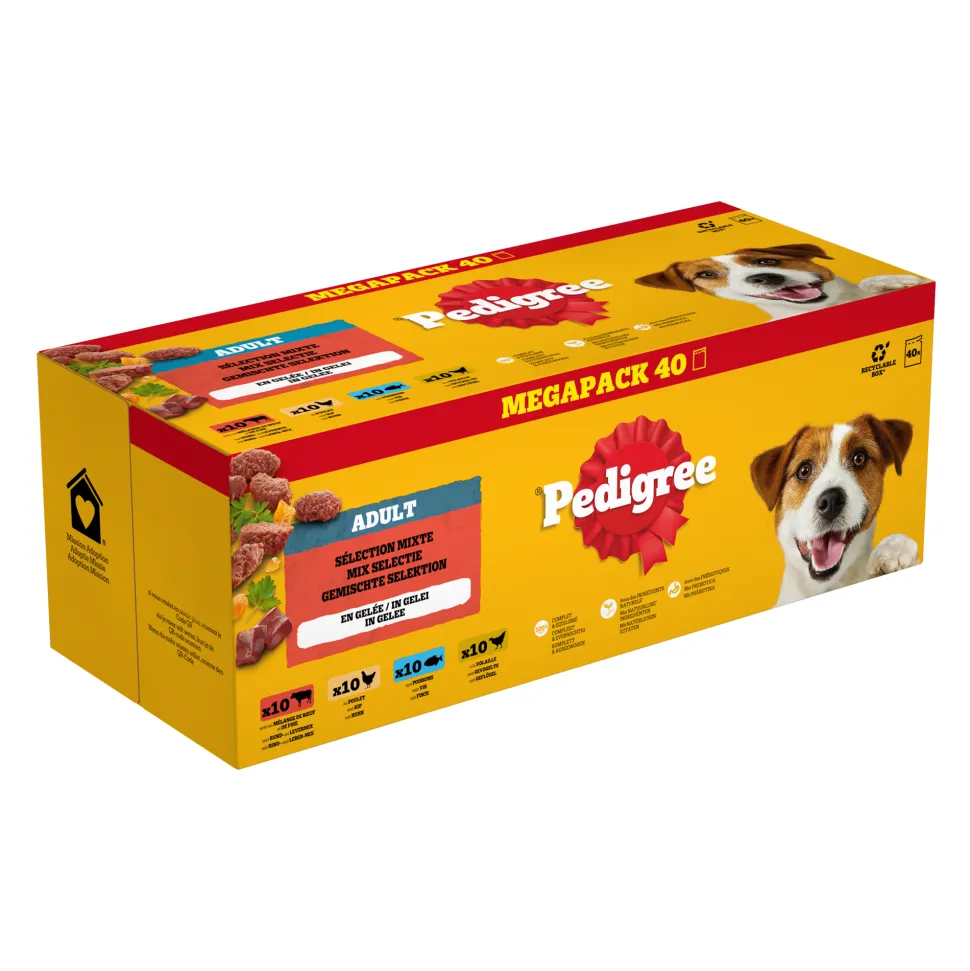 Pedigree Adult Selection in Gelei Maaltijdzakjes