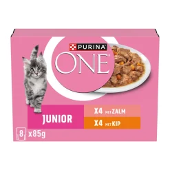 Purina ONE Junior Natvoer - Kip en Zalm