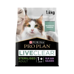 Purina Pro Plan LiveClear Sterilised Cat Food Adult 1+ Years - Kalkoen