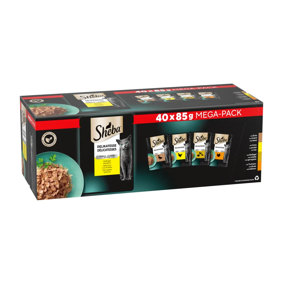 Sheba Delicatesse in Gelei Gevogelte - Multipack
