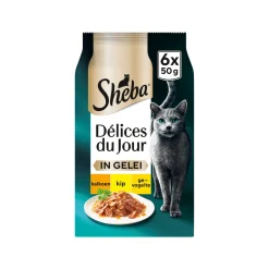 Sheba Délices du Jour in Gelei - Kalkoen, Kip en Gevogelte