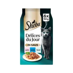 Sheba Délices du Jour in Saus- Zalm, Tonijn en Forel