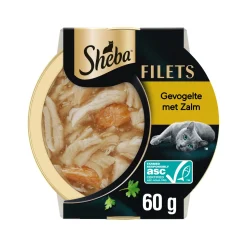 Sheba Filets met Gevogelte en Zalm in Saus
