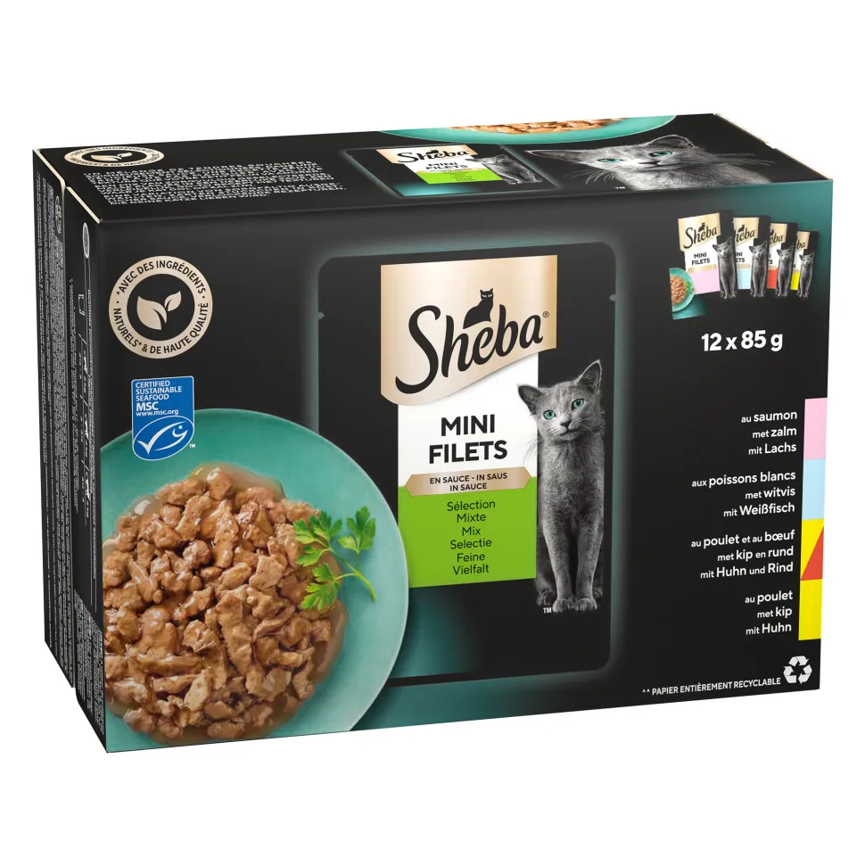 Sheba Mini Filets Mix Selectie in Saus