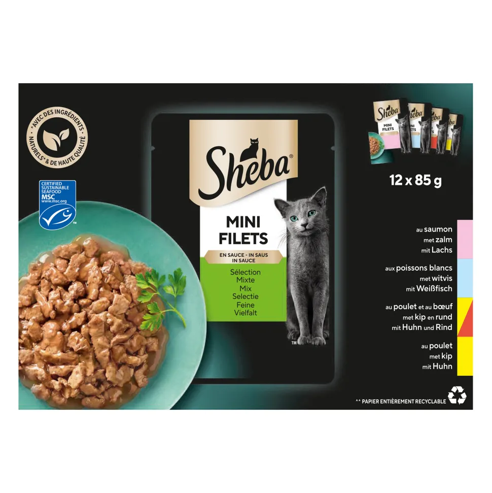 Sheba Mini Filets Mix Selectie in Saus