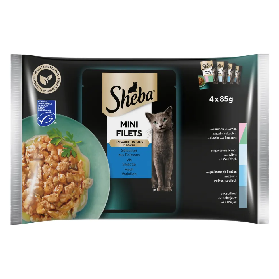 Sheba Visselectie Mini Filets in Saus