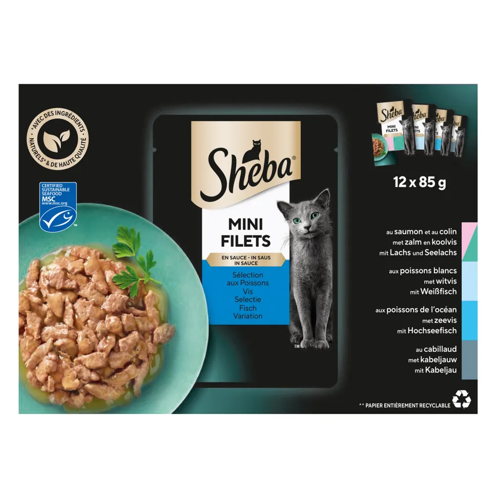Sheba Visselectie Mini Filets in Saus