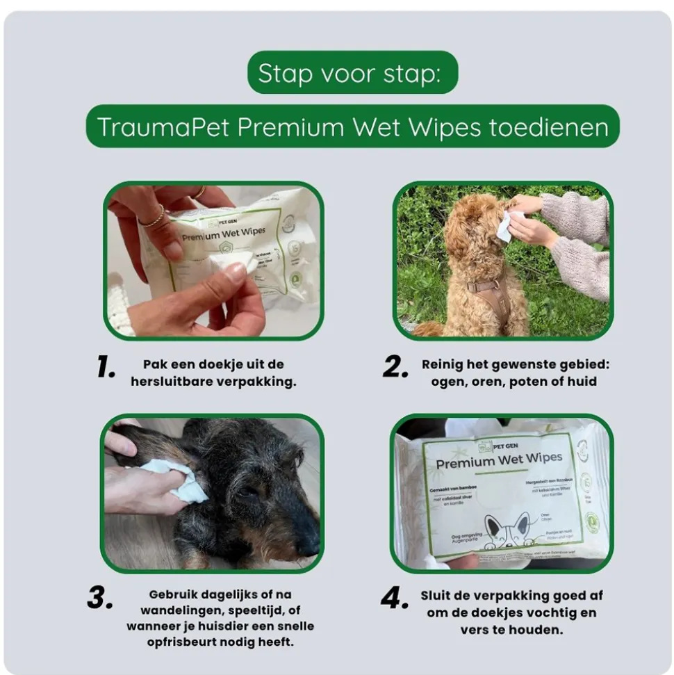 TraumaPet Premium Wet Wipes